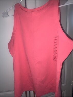 Ribbed Coral Tank Top - Sleeveless Women's Tee